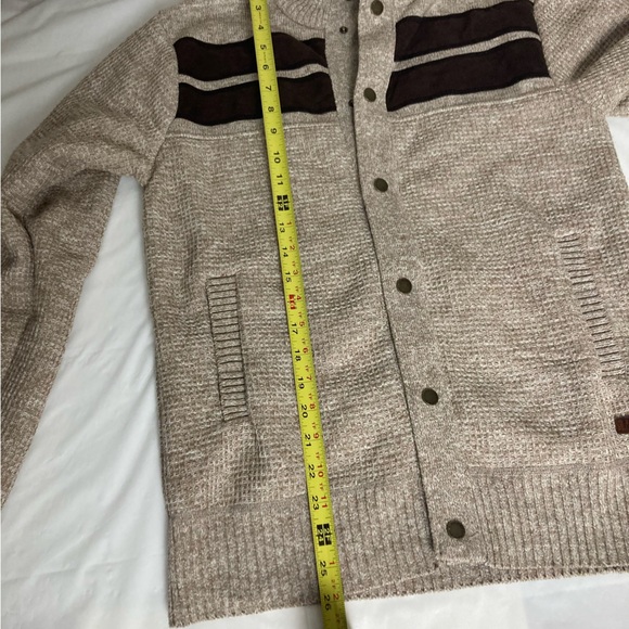 Buffalo David Bitton XL Waffle Knit Fleece Lining Snap Button Weaver Jacket - Picture 12 of 13